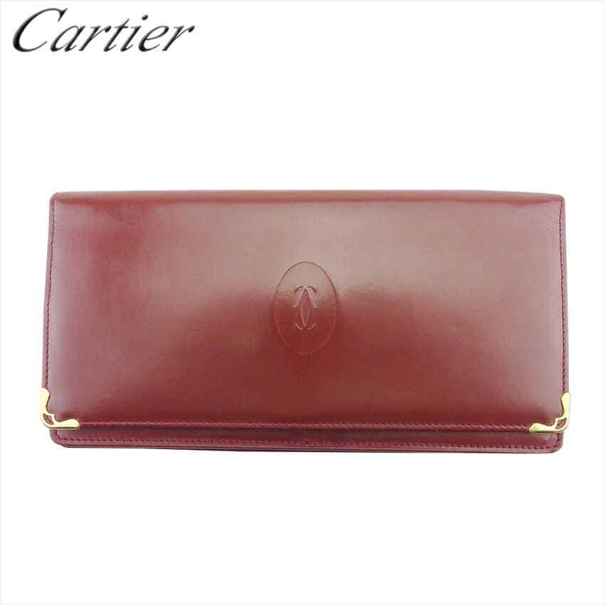 【Fashion Special Fair★24％OFFクーポン】カルティエ CARTIER 長財布 マストライン ボルドー ゴールド メンズ 中古 ブランド ハイブランド ヴィンテージ