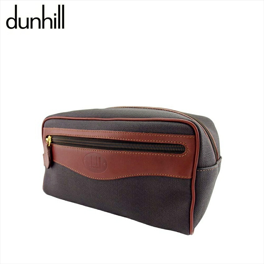 楽天市場】【美品】ダンヒル dunhill クラッチバッグ ネイビー系