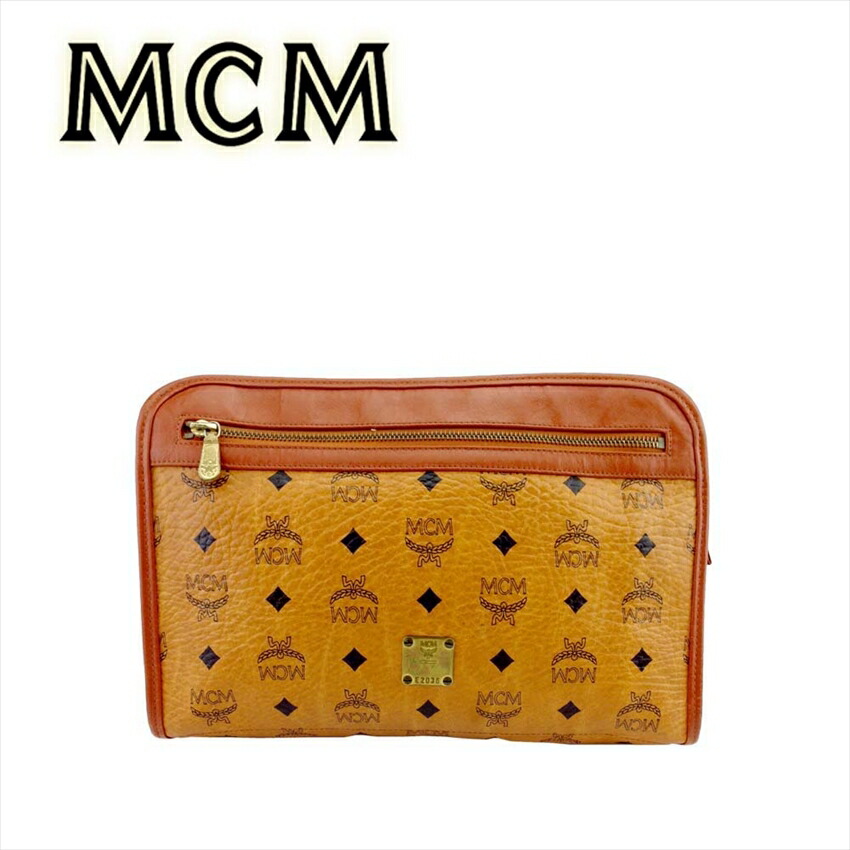 MCM エムシーエム ロゴグラム ボストンバッグ コニャック ブラウン キャメル MCM エム シー ヴィセトス ロゴグラム ミニボストンバッグ