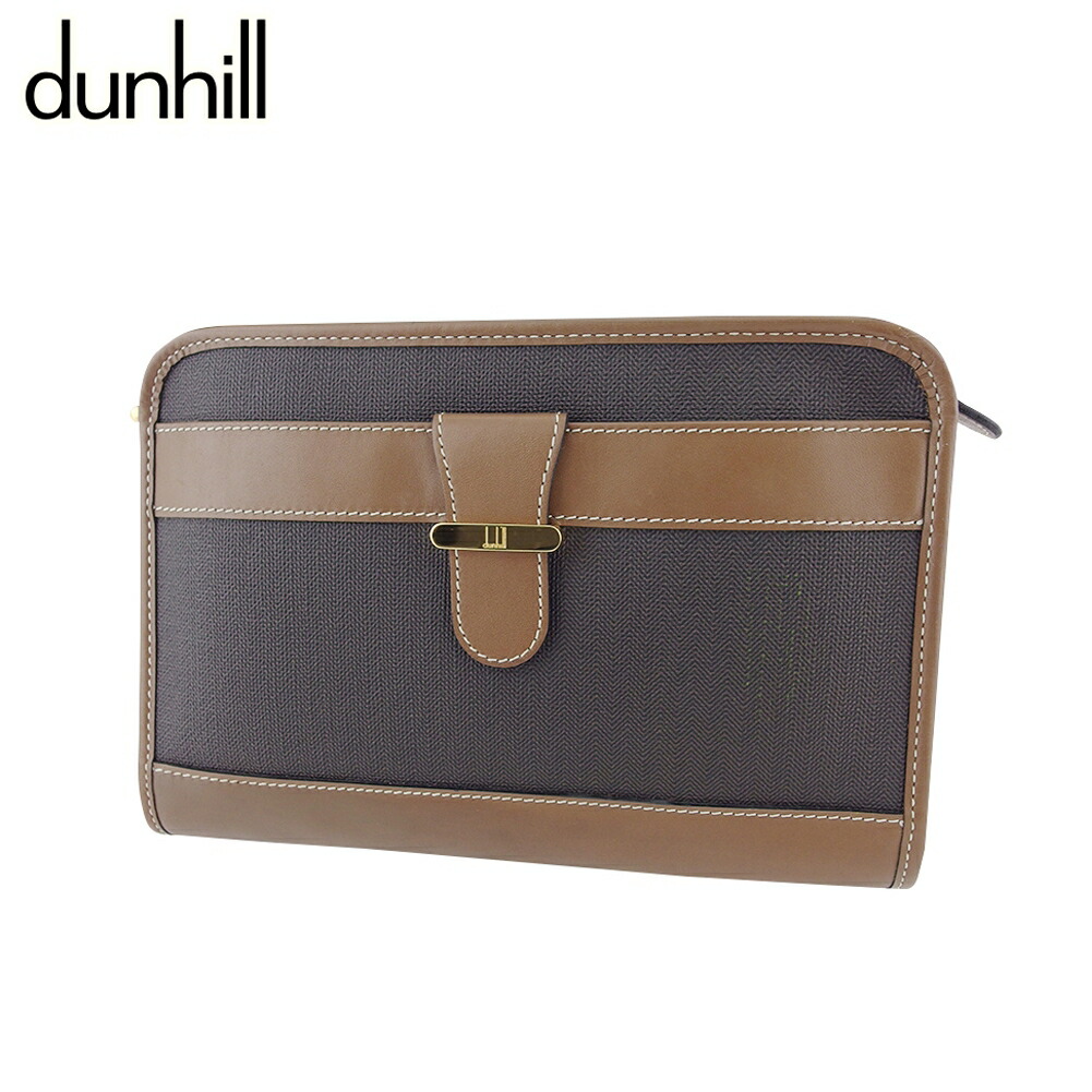 【決算前SALE★50％OFFクーポン券】ダン吸血鬼 Dunhill クラッチペダル御徒面子 杉綾模様 黒いこと 赤銅色 ゴールド メンズ 中古 ブランド名 ご機嫌ブランド名 ヴィンテージ