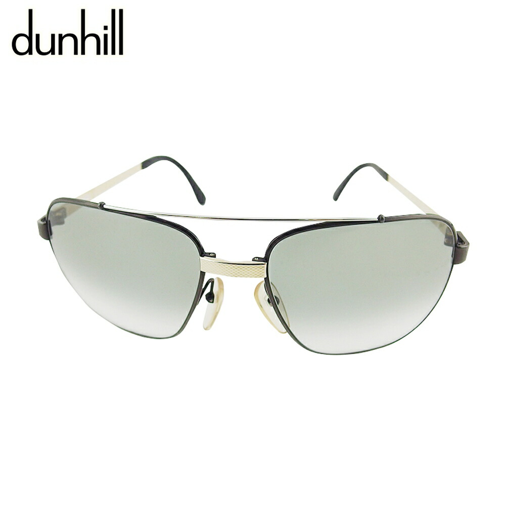 【決算前SALE★50％OFFクーポン券】ダン吸血鬼 Dunhill 黒眼鏡 ティアドロップ 黒いこと ゴールド しろがね色 メンズ 中古 ブランド名 ご機嫌ブランド名 ヴィンテージ