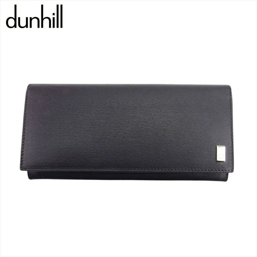【決算前SALE★50％OFFクーポン】ダンヒル Dunhill 長財布 サイドカー ブラウン シルバー レディース 中古 ブランド ハイブランド ヴィンテージ