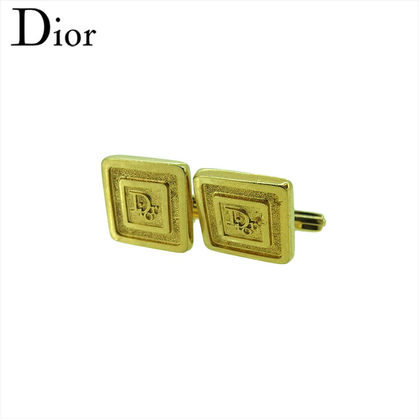 【お買い物マラソン★30%OFFクーポン】ディオール Dior カフス ロゴ スウィヴル式 ゴールド レディース 中古 ブランド ハイブランド ヴィンテージ|ブランドデポ