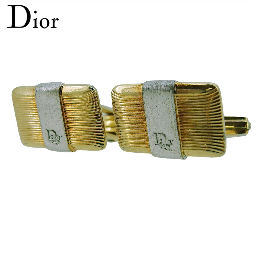 【雨季得SALE★21％OFF引き換え証】クリスチャンディオール Dior 折り返し ゴールド×しろがね色 メンズ 中古 ブランド名 御機嫌ブランド名 ヴィンテージ