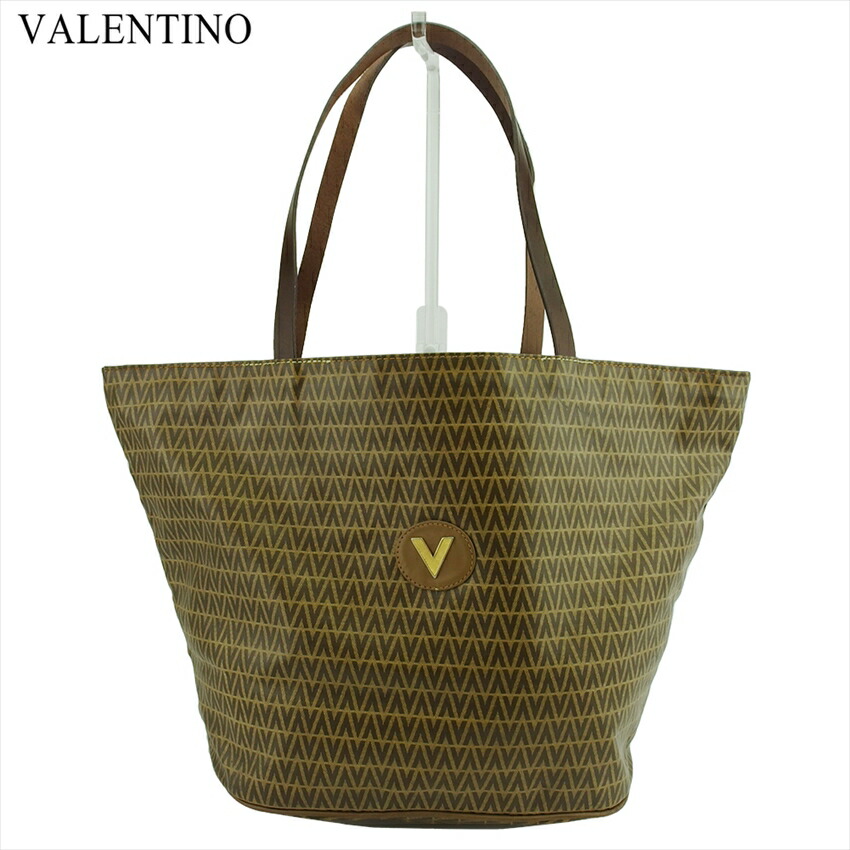 【お買い物マラソン★30％OFFクーポン】マリオ・ヴァレンティノ MARIO VALENTINO トートバッグ ブラウン メンズ 中古 ブランド ハイブランド ヴィンテージ｜ブランドデポ
