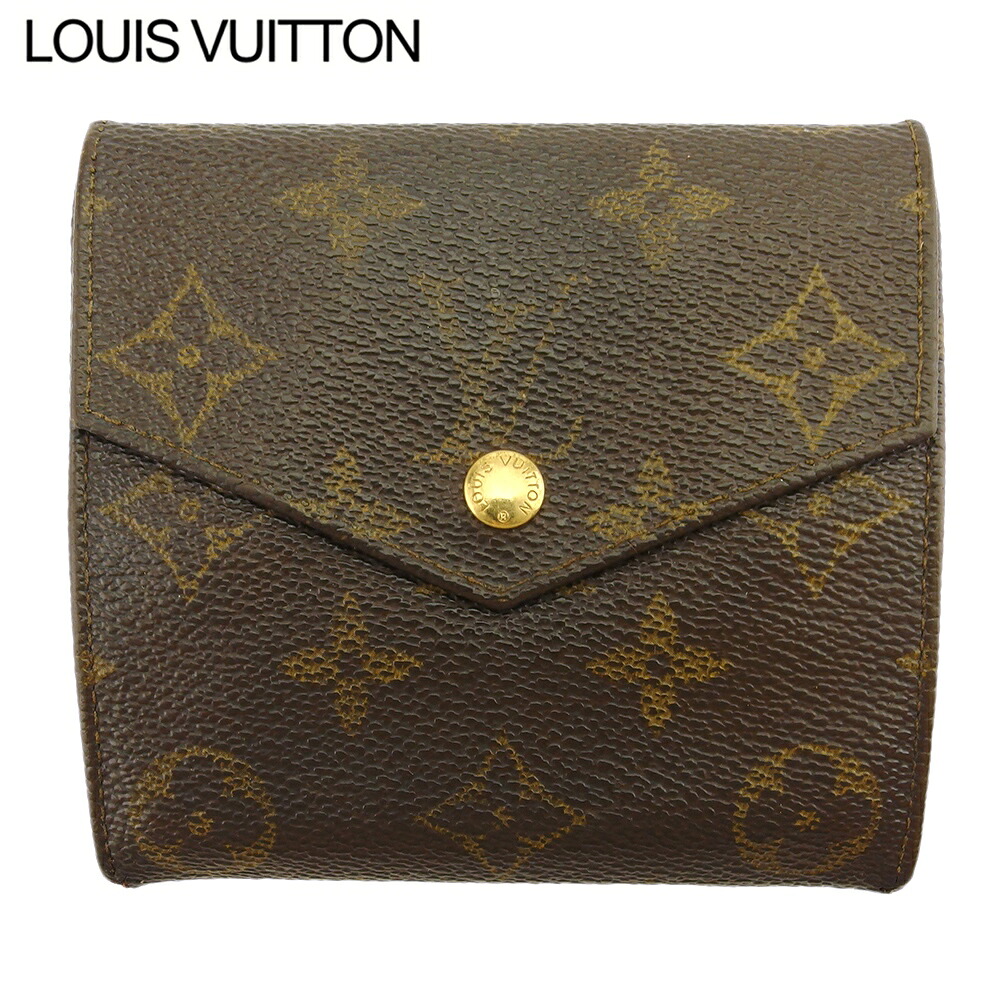 【雨季得SALE★21％OFFクーポン券】ルイ・ヴィトン LOUIS VUITTON 二つ折り紙入れ モノグラム うす暗い赤銅色 レディース 中古 ブランド名 ご機嫌ブランド名 ヴィンテージ