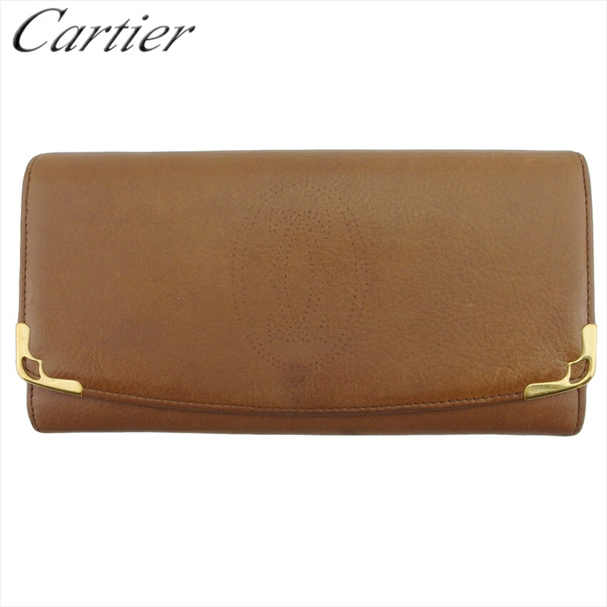 【新生活応援★29％OFFクーポン】カルティエ CARTIER 長財布 マルチェロ マルチェロ ブラウン メンズ 中古 ブランド ハイブランド ヴィンテージ