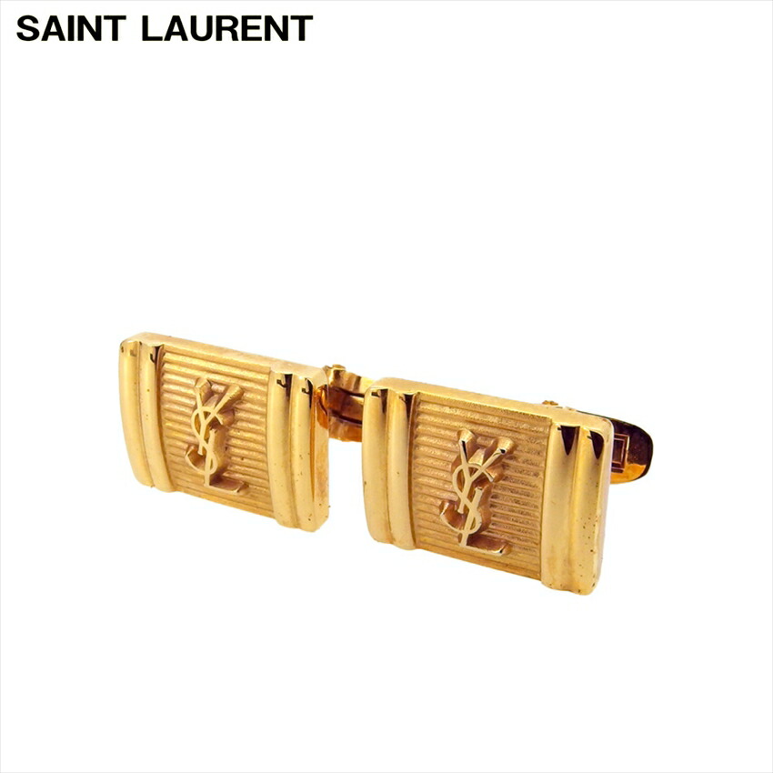 【雨季得SALE★21％OFF引き換え証】サンローラン SAINT LAURENT 折り返し YSLロゴタイプ スウィヴル式 ゴールド レディース 中古 ブランド名 御機嫌ブランド名 ヴィンテージ