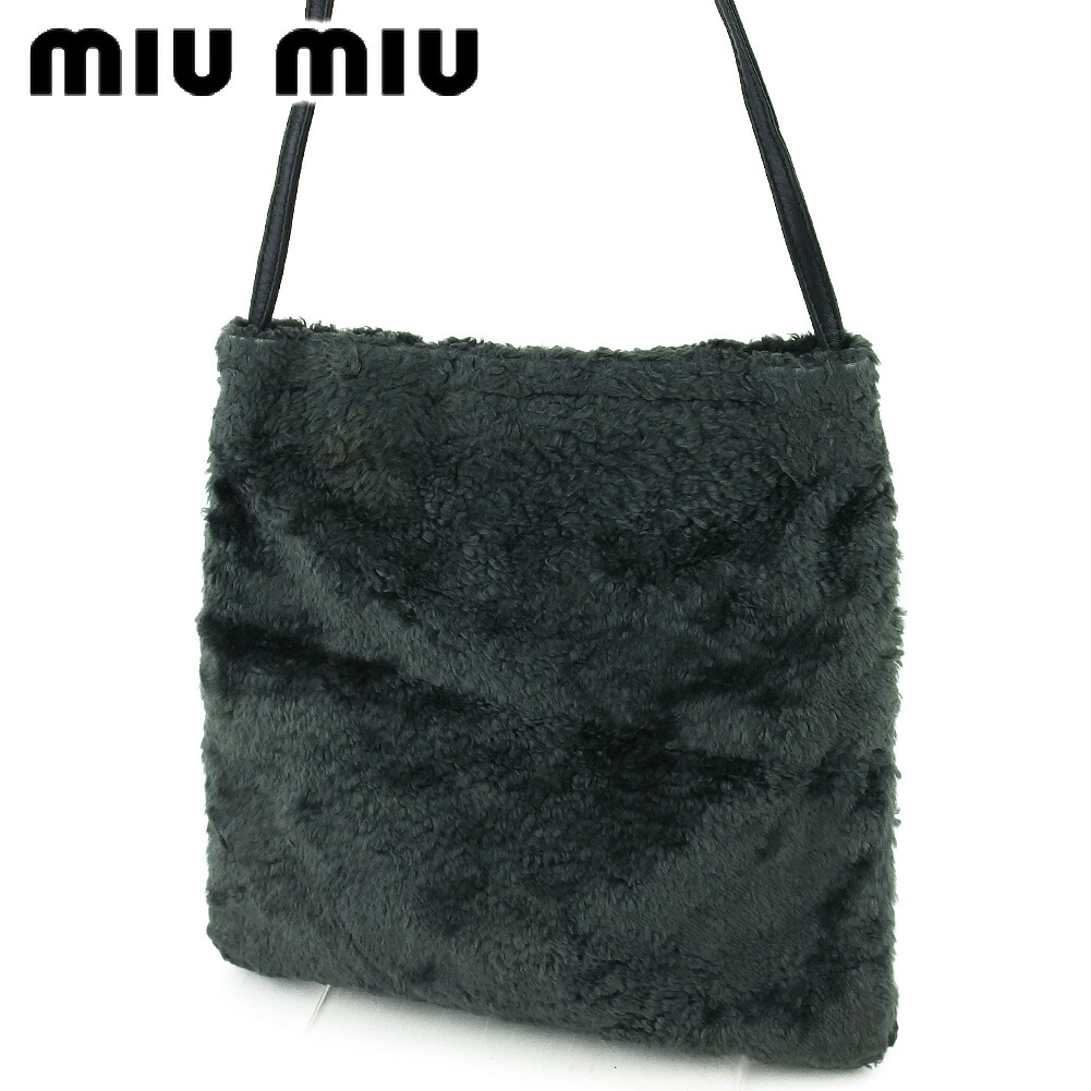【お買い物マラソン★30％OFFクーポン】ミュウミュウ MIUMIU ショルダーバッグ ブラック レディース 中古 ブランド ハイブランド ヴィンテージ｜ブランドデポ