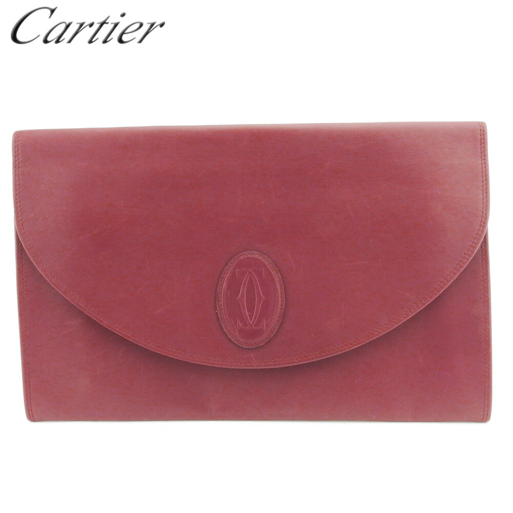 【月末BIG SALE★25％OFFクーポン】カルティエ CARTIER クラッチバッグ マストライン ボルドー メンズ 中古 ブランド ハイブランド ヴィンテージ｜ブランドデポ