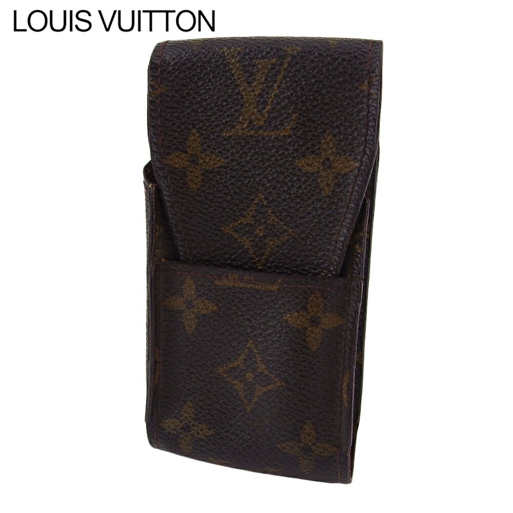 【お買い物マラソン★30％OFFクーポン】ルイ・ヴィトン LOUIS VUITTON シガレットケース モノグラム エテュイシガレット ブラウン ベージュ メンズ 中古 ブランド ハイブランド ヴィンテージ｜ブランドデポ