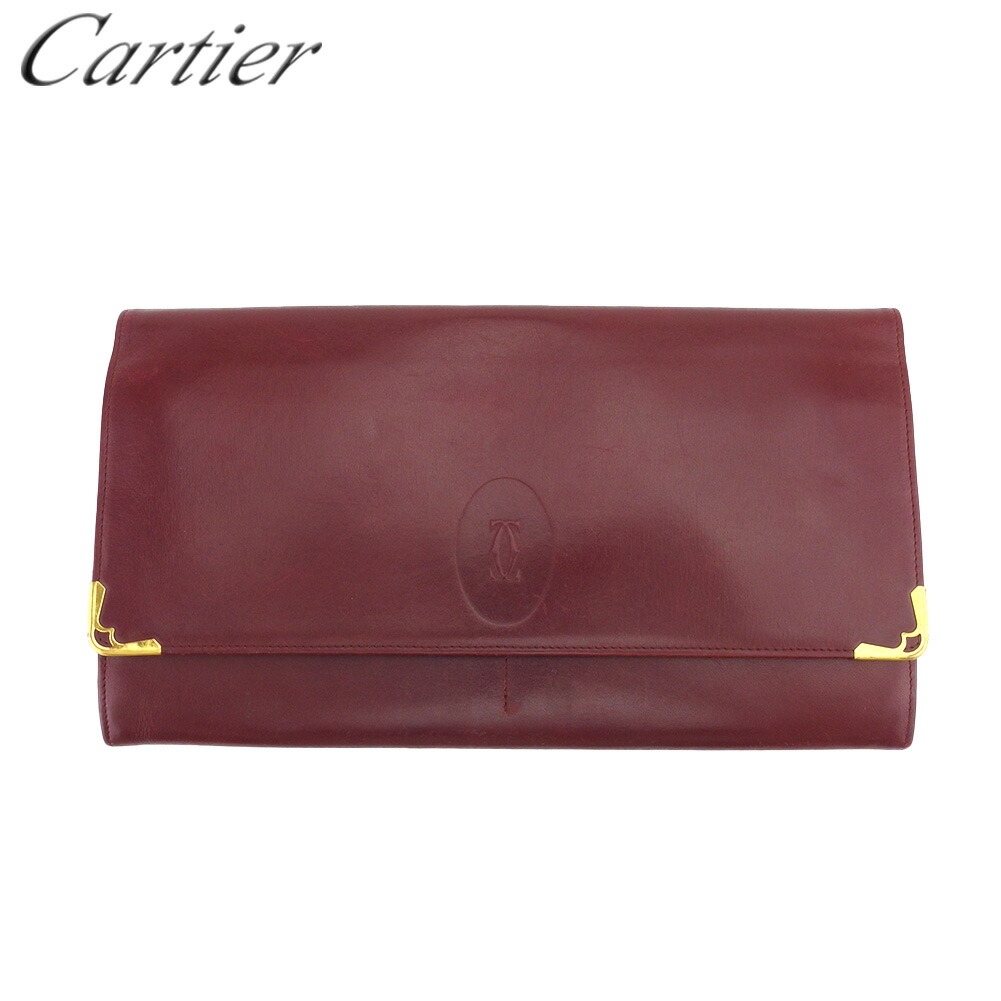 【雨季得SALE★21％OFFクーポン券】カルティエ CARTIER クラッチペダル御徒面子 船檣伝達ルート ボルドーワイン ゴールド メンズ 中古 ブランド名 ご機嫌ブランド名 ヴィンテージ