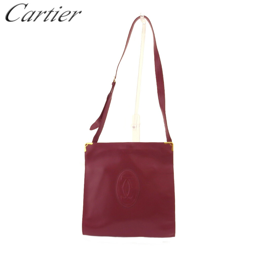 【お買い物マラソン★30%OFFクーポン】カルティエ CARTIER ショルダーバッグ マストライン ボルドー ゴールド レディース 中古 ブランド ハイブランド ヴィンテージ|ブランドデポ