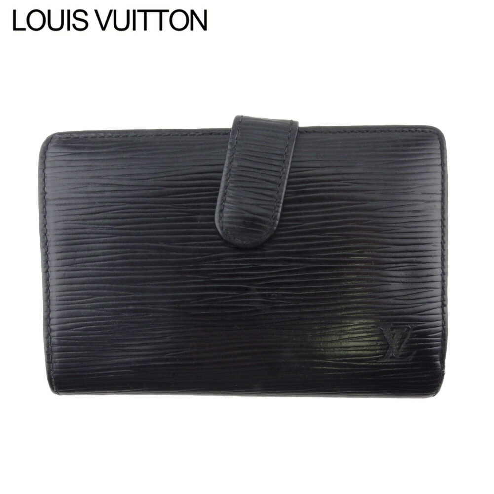 【お買い物マラソン★30%OFFクーポン】ルイ・ヴィトン LOUIS VUITTON 二つ折り財布 エピ ポルトモネビエヴィエノワ ブラック ゴールド メンズ 中古 ブランド ハイブランド ヴィンテージ