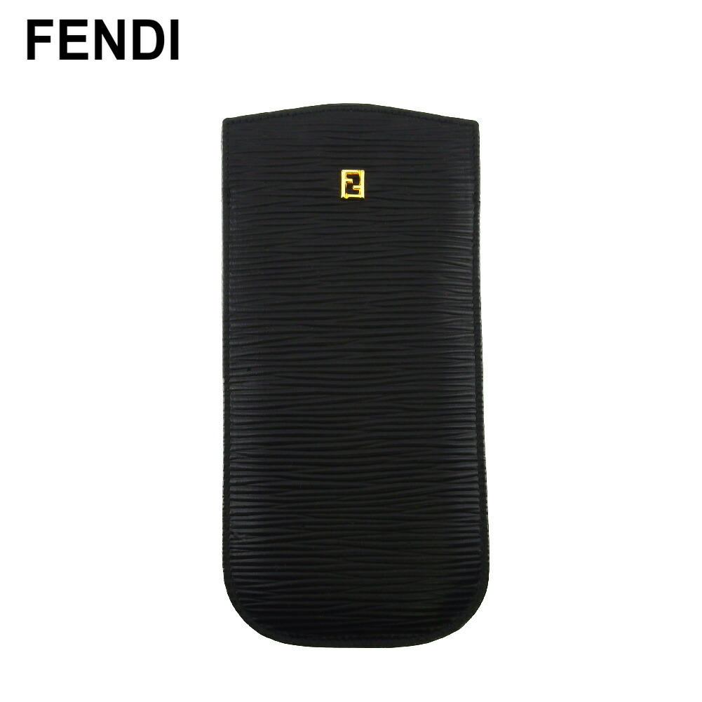 【月入れ替わり大売り出し★29％OFFクーポン券】フェンディ FENDI 眼鏡容れもの FF目じるし 黒いこと ゴールド メンズ 中古 ブランド名 御機嫌ブランド名 ヴィンテージ