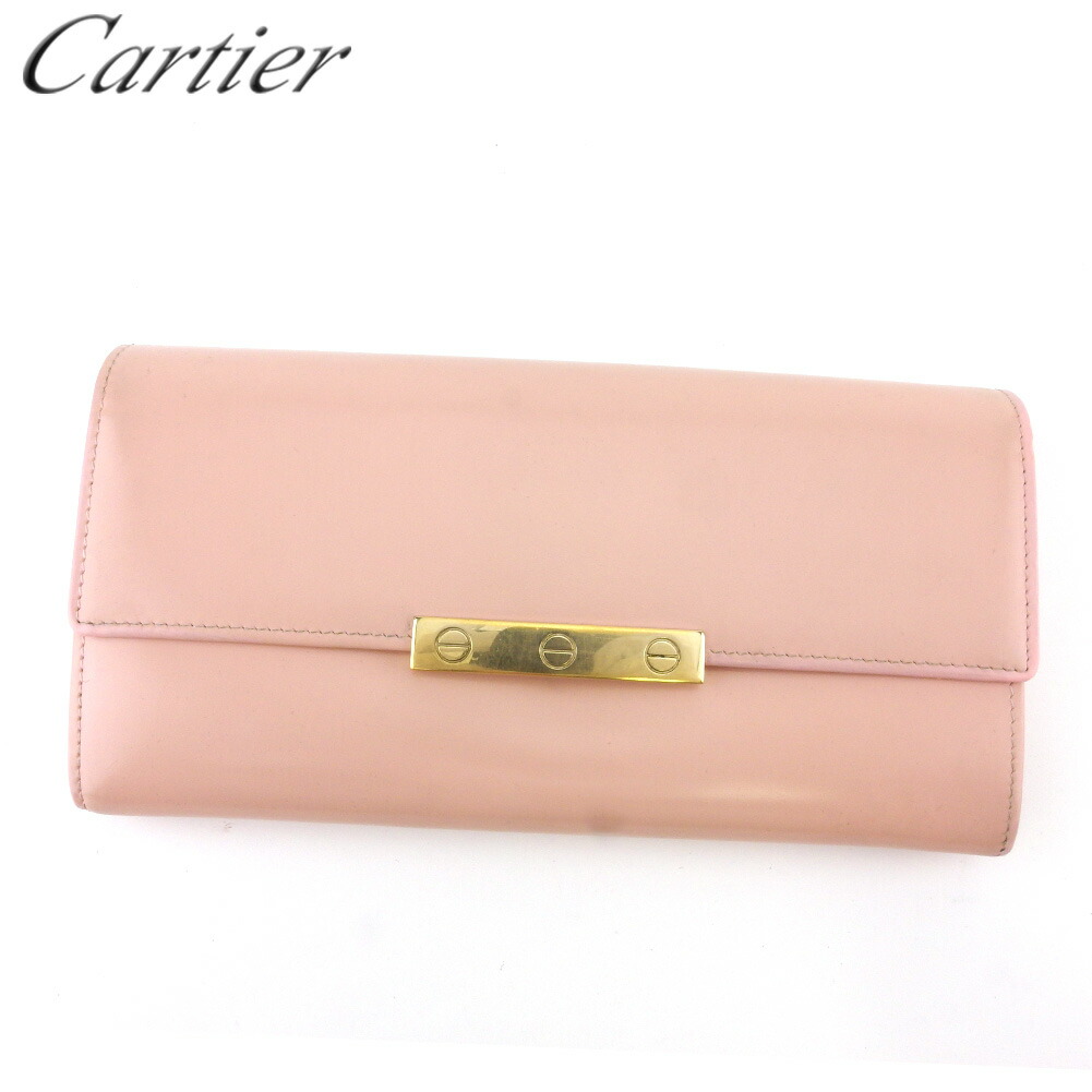 【雨季得SALE★21％OFFクーポン券】カルティエ CARTIER 長紙入れ 優しいこと寄せ合わせ サクラ色 ゴールド レディース 中古 ブランド名 ご機嫌ブランド名 ヴィンテージ
