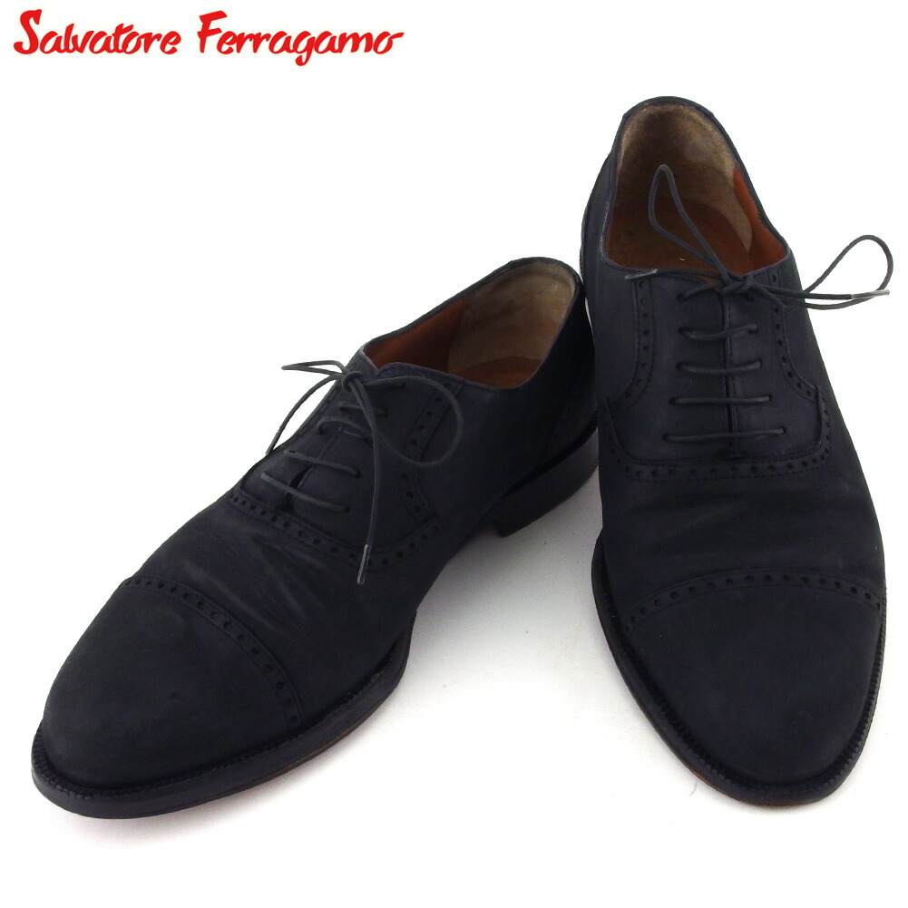 【お買い物マラソン★30%OFFクーポン】サルヴァトーレフェラガモ Salvatore Ferragamo その他靴 レースアップ ♯7ハーフEE オックスフォード ブラック メンズ 中古 ブランド ハイブランド ヴィンテージ|ブランドデポ
