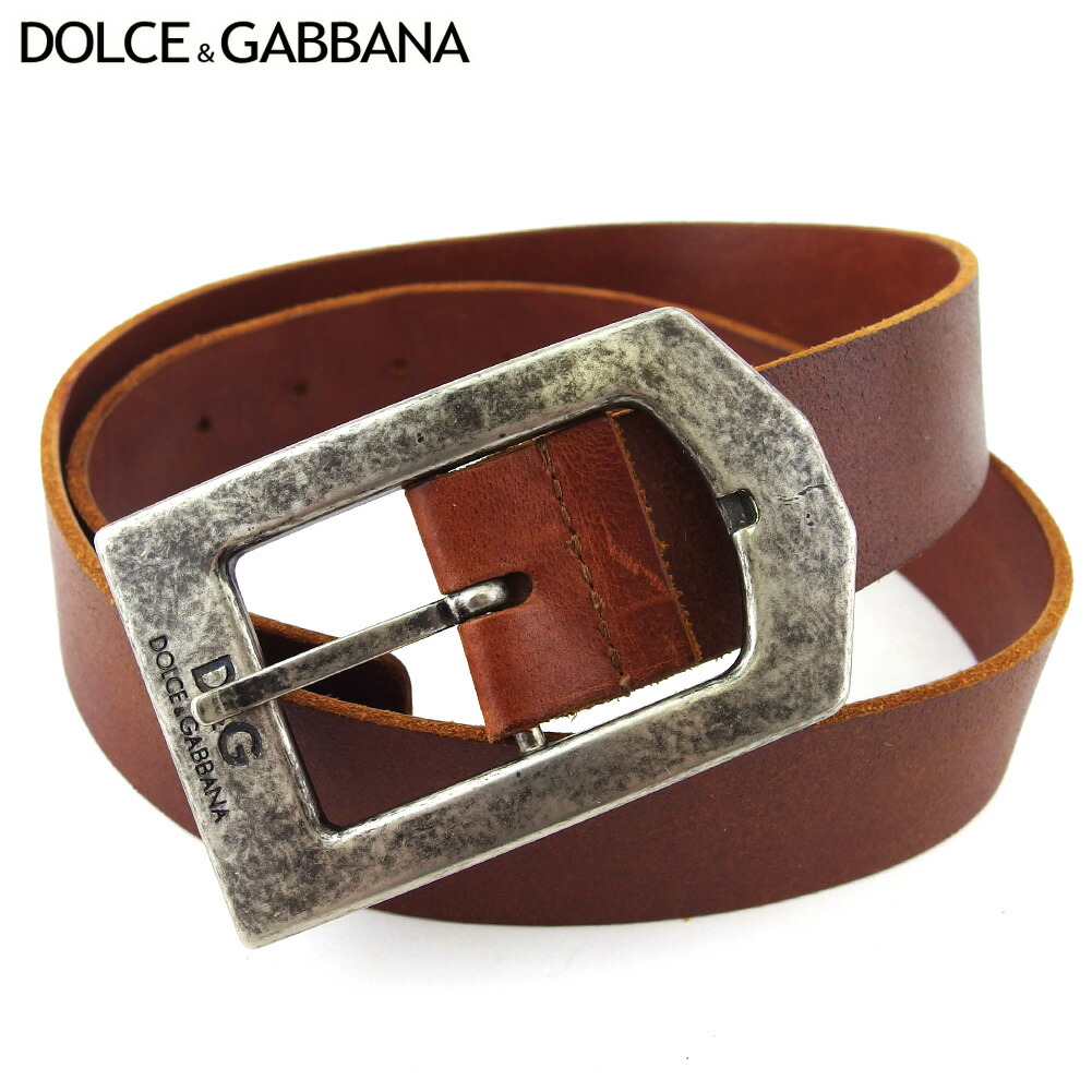 【お買い物マラソン★30％OFFクーポン】ドルチェアンドガッバーナ DOLCE&GABBANA ベルト ブラウン　シルバー レディース 中古 ブランド ハイブランド ヴィンテージ｜ブランドデポ