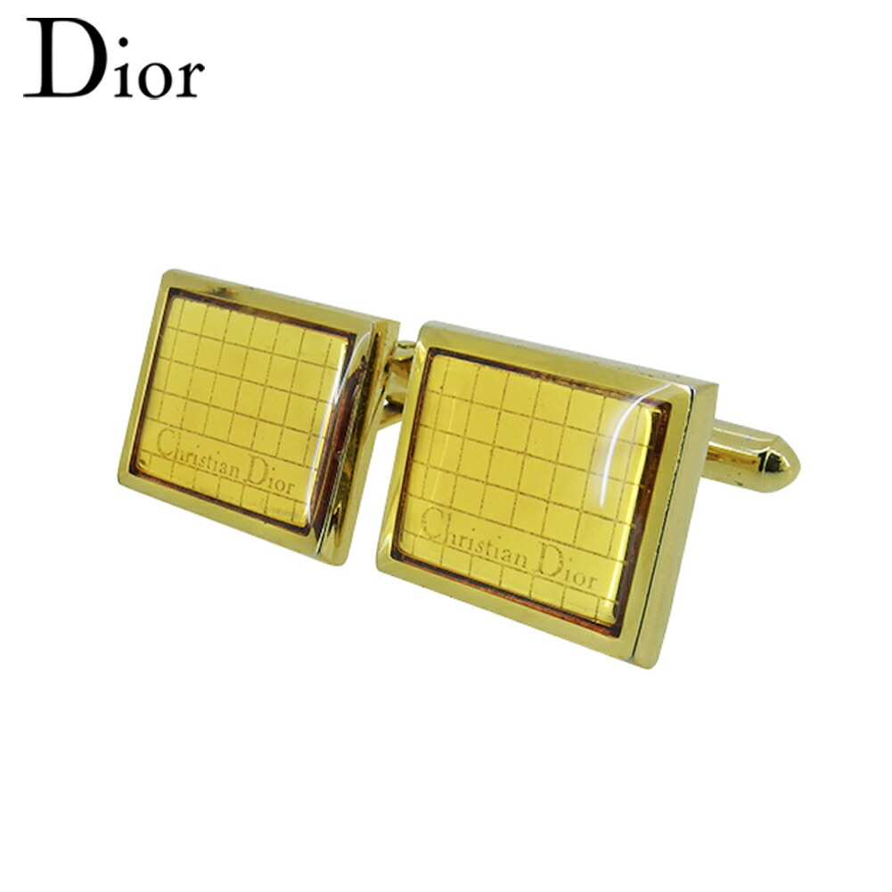 【お買い物マラソン★30%OFFクーポン】ディオール Dior カフス スクエア スウィヴル式 ゴールド レディース 中古 ブランド ハイブランド ヴィンテージ|ブランドデポ