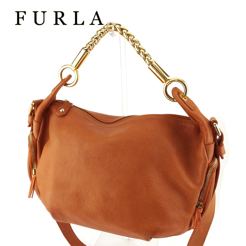 【週日制限事項SALE★24％OFF引き換え証】フルラ Furla ショルダーバッグ チェーン店 点火装置赤銅色 ゴールド レディース 中古 ブランド名 御機嫌ブランド名 ヴィンテージ