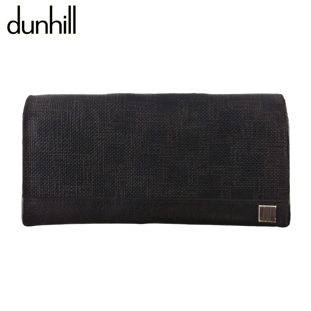 【お買い物マラソン★30％OFFクーポン】ダンヒル Dunhill 長財布 ディーエイト D8 ブラック ブラウン シルバー メンズ 中古 ブランド ハイブランド ヴィンテージ｜ブランドデポ