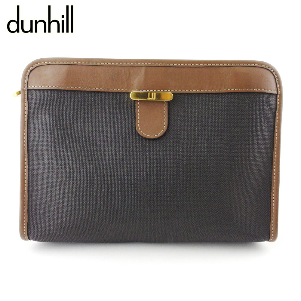 楽天市場】【美品】ダンヒル dunhill クラッチバッグ ネイビー系