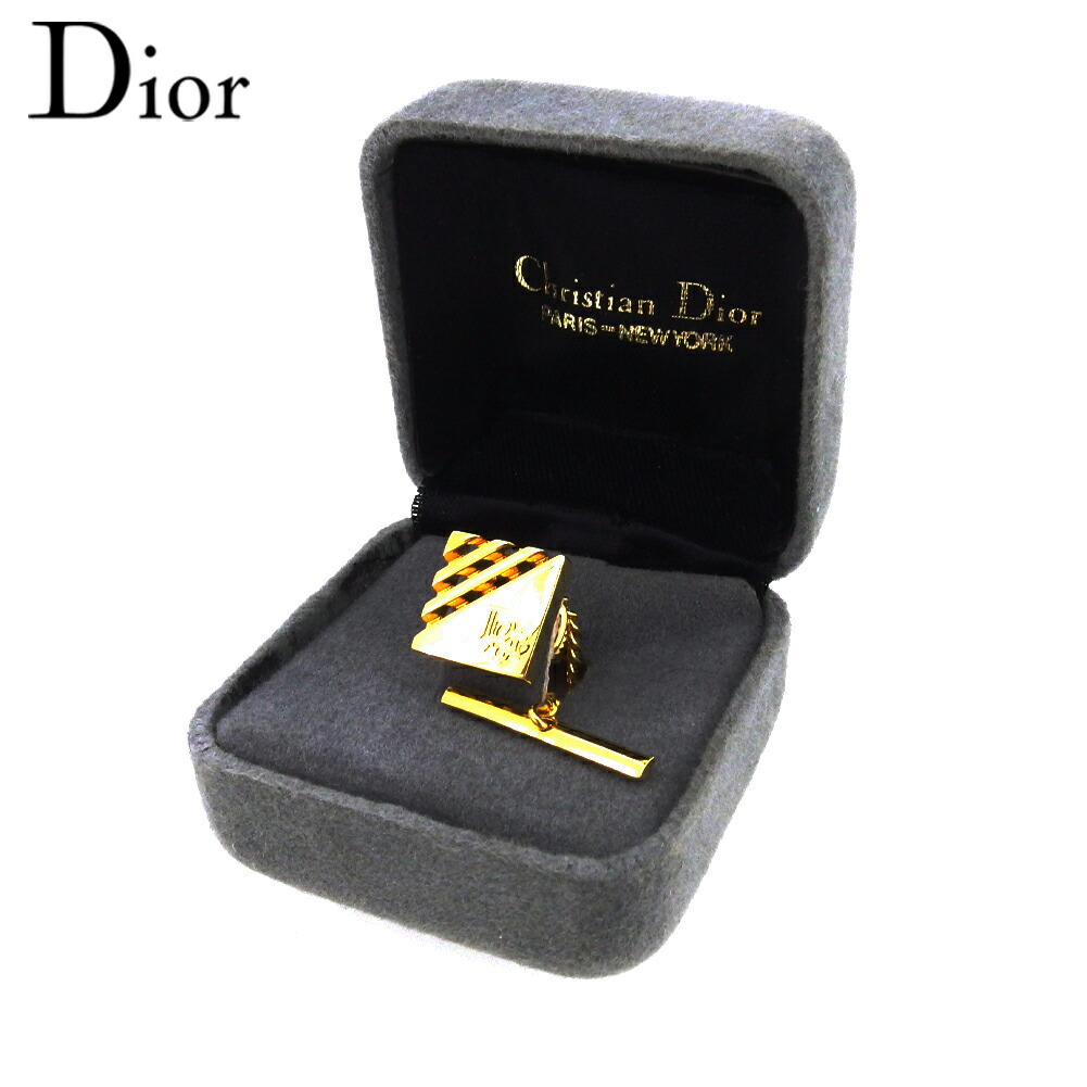 【お買い物マラソン★30％OFFクーポン】ディオール Dior タイピン ロゴ タイタック ゴールド メンズ 中古 ブランド ハイブランド ヴィンテージ｜ブランドデポ