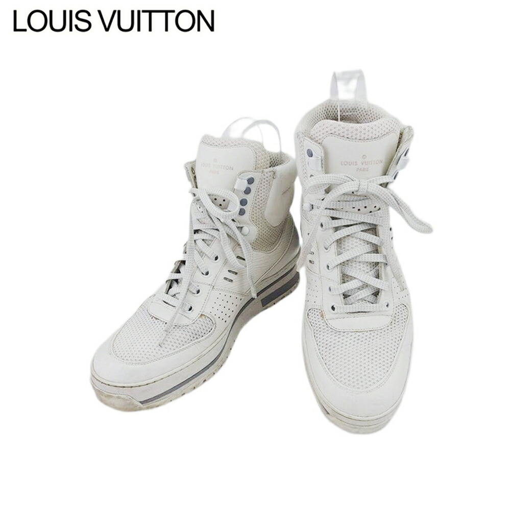 【百貨店SALE★最大限度50％OFF】ルイ・ヴィトン LOUIS VUITTON スニーカー 内廷伝達ルート ♯6 押さえる品 スピード競技引き上げる ご機嫌とり捨てる 白いこと 白 薄墨色 薄墨色 メンズ 中古 ブランド名 ご機嫌ブランド名 ヴィンテージ