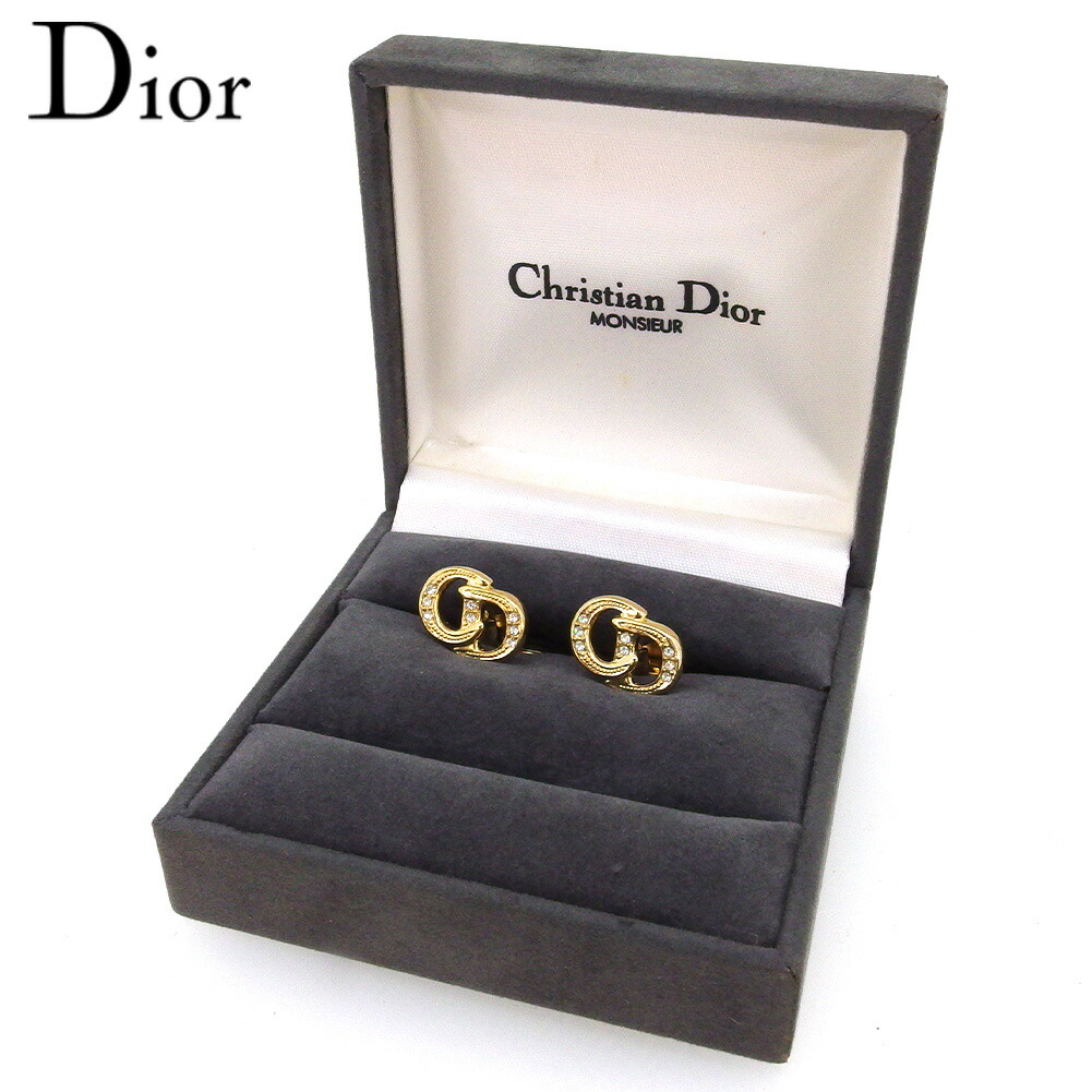 【月入り替わり大売り出し★29％OFF引き換え証】クリスチャンディオール Dior 折り返し CD目じるし 生産ライン石ころ付き添い人 スウィヴル式 ゴールド メンズ 中古 ブランド名 御機嫌ブランド名 ヴィンテージ
