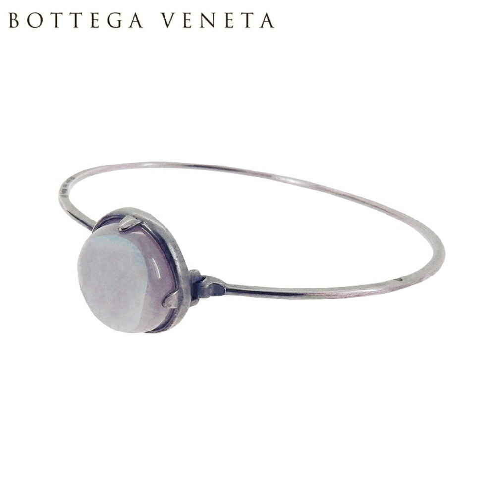 【お買い物マラソン★30%OFFクーポン】ボッテガヴェネタ BOTTEGAVENETA ブレスレット ストーン ♯Sサイズ シルバー ブラック パープル メンズ 中古 ブランド ハイブランド ヴィンテージ|ブランドデポ