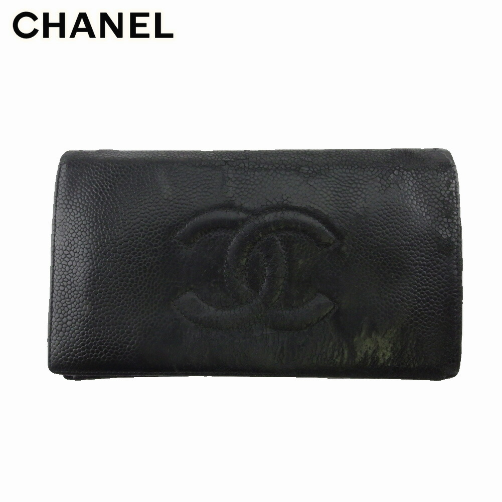 【決算前SALE★50％OFF引き換え証】シャネル CHANEL 長紙入れ ココマーク 年寄りのシャネル 黒いこと ゴールド レディース 中古 ブランド名 ご機嫌ブランド名 ヴィンテージ
