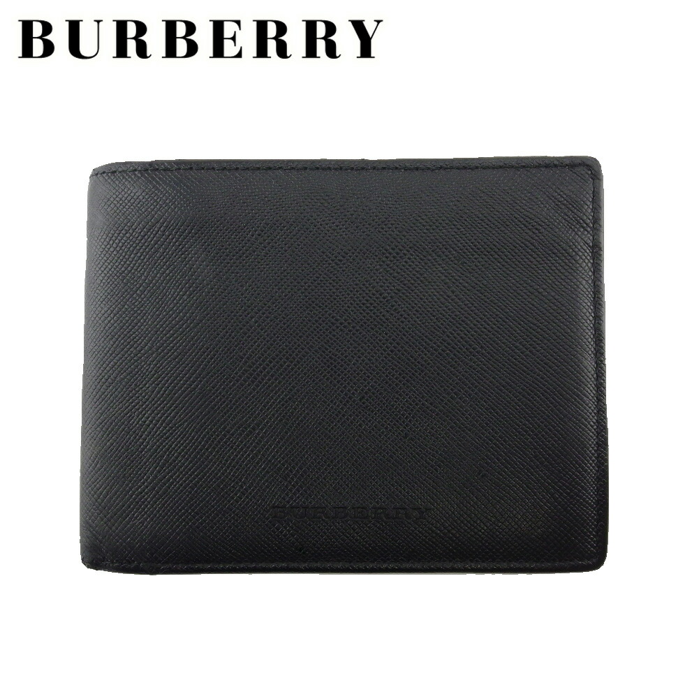 【決算前SALE★50％OFFクーポン券】赤ちょうちんバリー BURBERRY 紙入れ ロゴタイプ 黒いこと メンズ 中古 ブランド名 ご機嫌ブランド名 ヴィンテージ