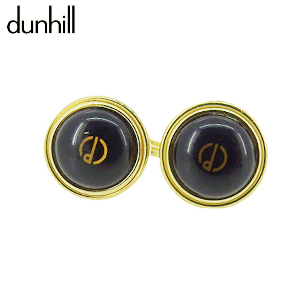 【決算前SALE★50％OFFクーポン券】ダン吸血鬼 Dunhill 折り返し d目じるし スウィヴル式 ゴールド 黒いこと レディース 中古 ブランド名 御機嫌ブランド名 ヴィンテージ