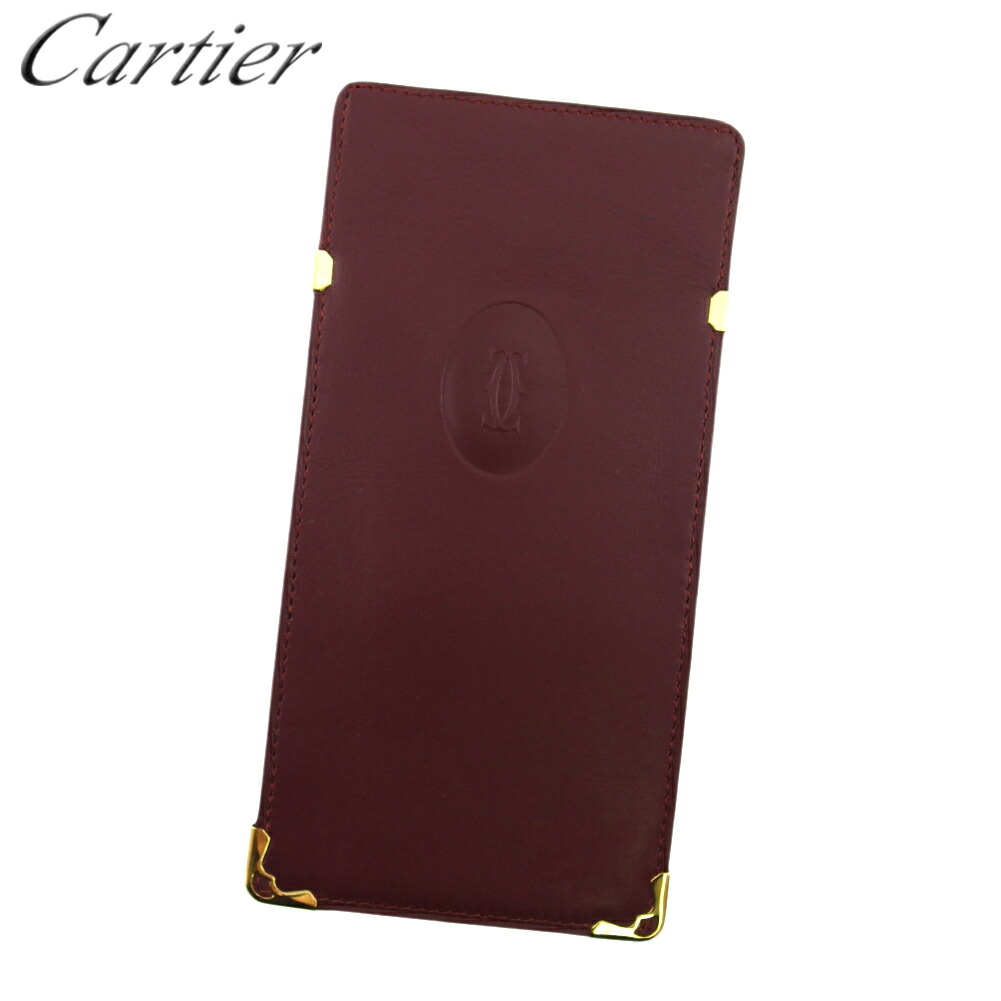 【お買い物マラソン★30％OFFクーポン】カルティエ CARTIER メガネケース マストライン ボルドー ゴールド メンズ 中古 ブランド ハイブランド ヴィンテージ 26,354円