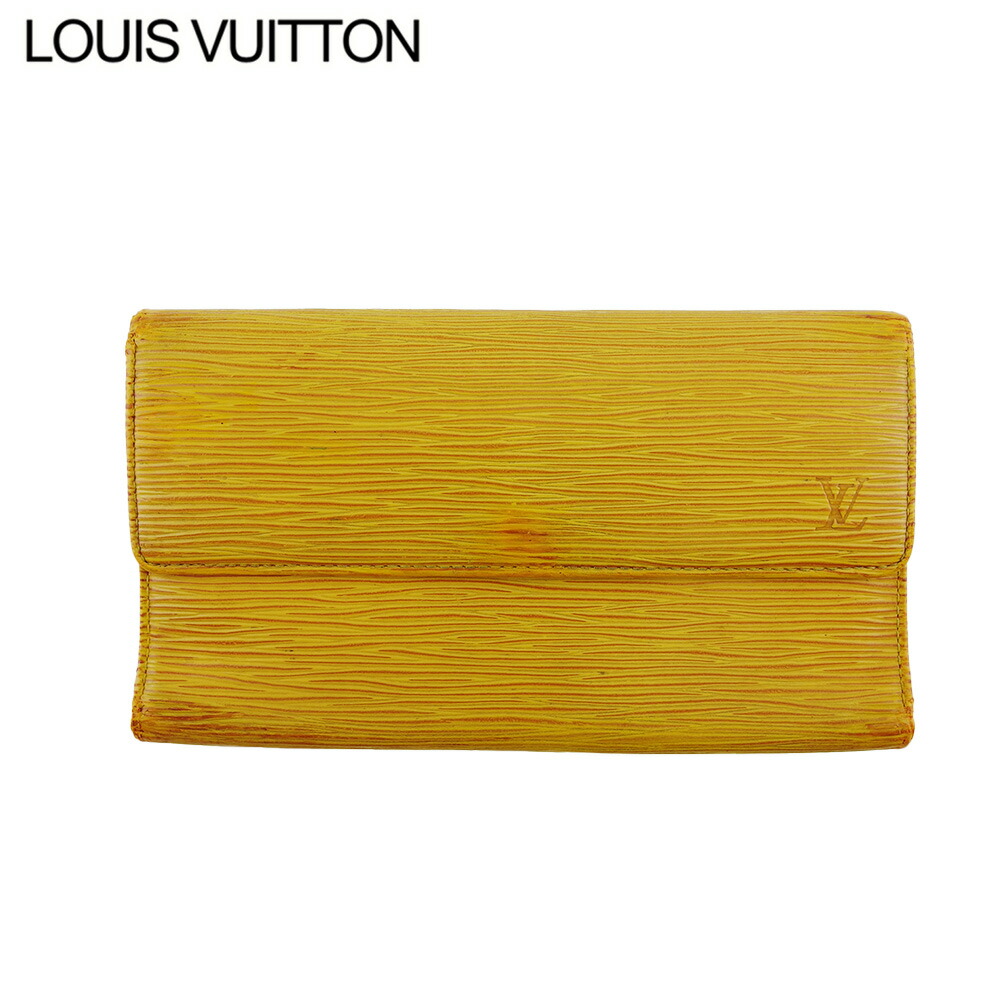 【百貨店SALE★最大限度50％OFF】ルイ・ヴィトン LOUIS VUITTON 長紙入れ エピ ポルトトレゾールインターナショナル 黄色 パープル メンズ 中古 ブランド名 ご機嫌ブランド名 ヴィンテージ
