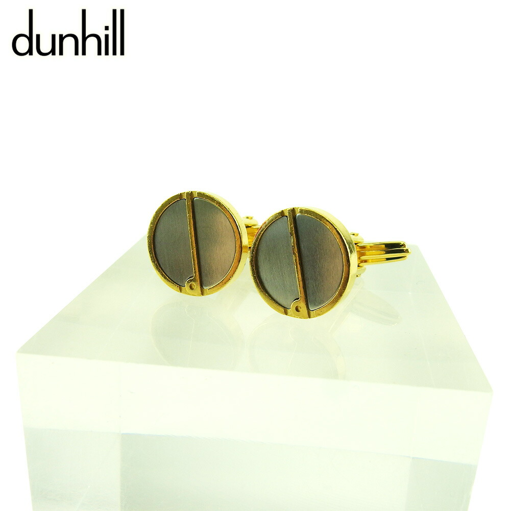 【月入れ替わり大売り出し★29％OFF引き換え証】ダン吸血鬼 Dunhill 折り返し d見澄ます スウィヴル式 ゴールド しろがね色 メンズ 中古 ブランド名 ご機嫌ブランド名 ヴィンテージ