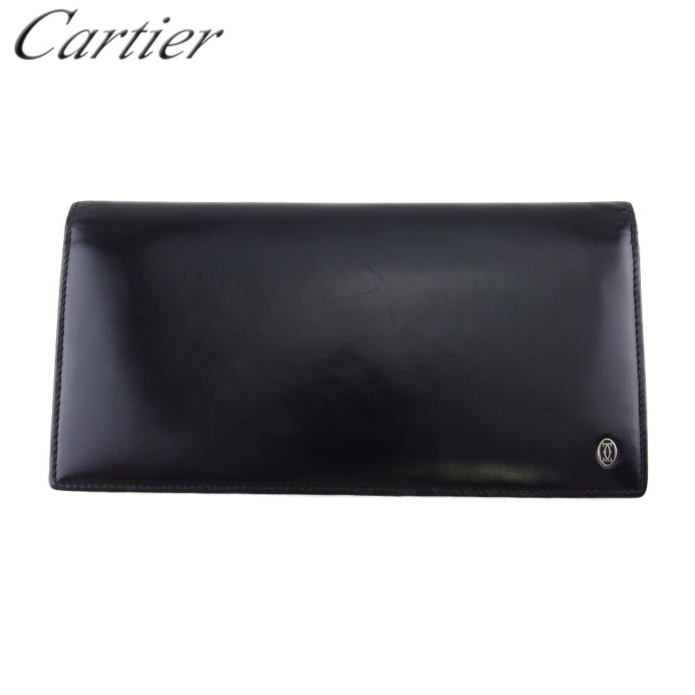 【お買い出しマラソン★30％OFF引き換え証】カルティエ CARTIER 金入れ パシャ 黒いこと しろがね色 レディース 中古 ブランド名 ご機嫌ブランド名 ヴィンテージ 財布・ケース-レディース財布-バッグ・小物・ブランド雑貨