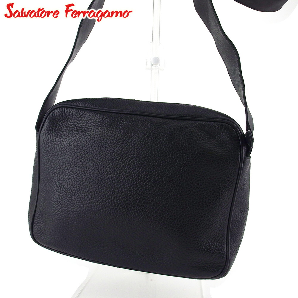 【月代わりの人大売り出し★29％OFFクーポン券】サルヴァトーレフェラガモ Salvatore Ferragamo ショルダーバッグ 黒いこと ゴールド レディース 中古 ブランド名 ご機嫌ブランド名 ヴィンテージ