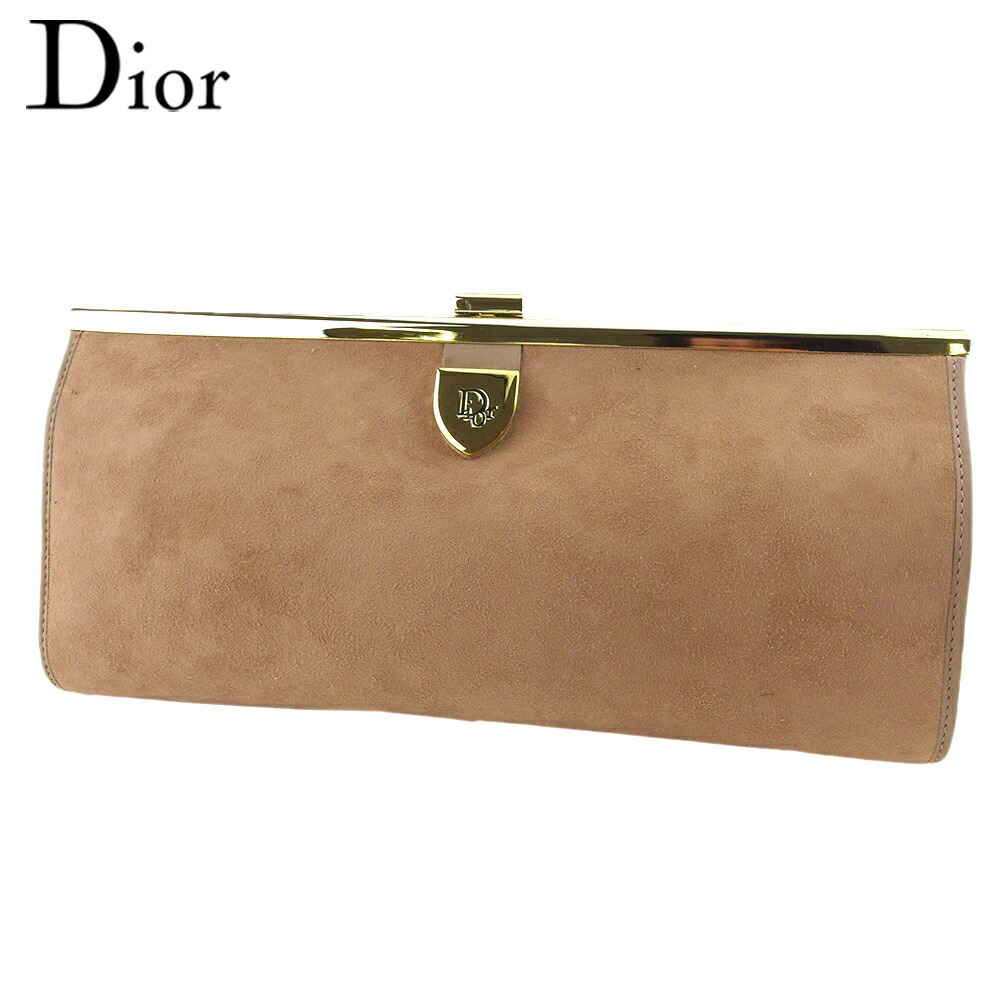 【月入れ替わり大売り出し★29％OFF引き換え証】クリスチャンディオール Dior クラッチペダル御徒面子 ロゴタイプ一皿 ベージュ ゴールド レディース 中古 ブランド名 ご機嫌ブランド名 ヴィンテージ