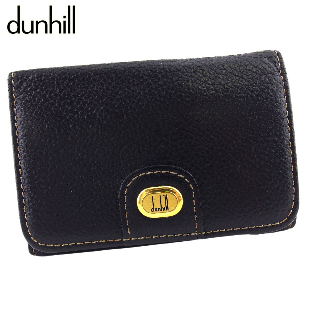 【お買い物マラソン★30％OFFクーポン】ダンヒル Dunhill キーケース ロゴプレート ブラック ゴールド メンズ 中古 ブランド ハイブランド ヴィンテージ 12,721円