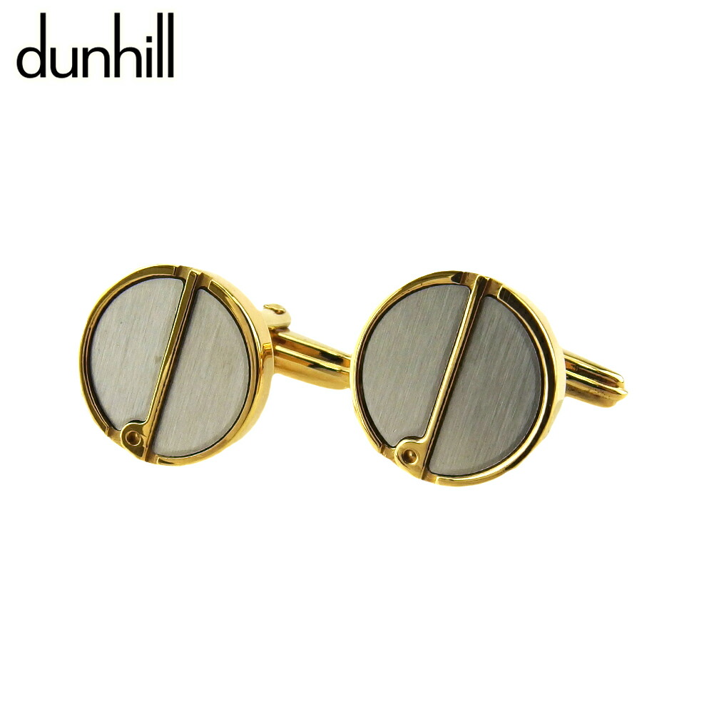 【雨季得SALE★21％OFF引き換え証】ダン吸血鬼 Dunhill 折り返し d目じるし スウィヴル式 ゴールド しろがね色 メンズ 中古 ブランド名 御機嫌ブランド名 ヴィンテージ