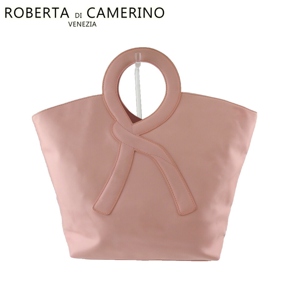【新生活応援★29％OFFクーポン】ロベルタ・ディ・カメリーノ Roberta di Camerino トートバッグ Rハンドル ピンク メンズ 中古 ブランド ハイブランド ヴィンテージ