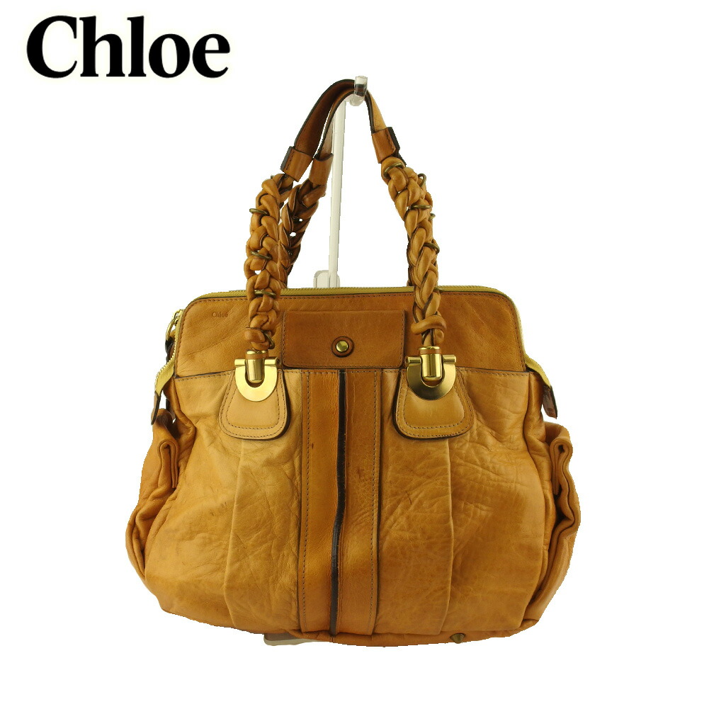 【新生活応援★29％OFFクーポン】クロエ Chloe トートバッグ エロイーズ ベージュ ゴールド メンズ 中古 ブランド ハイブランド ヴィンテージ