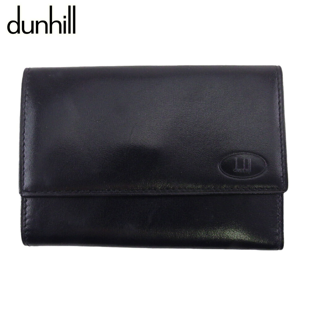 【お買い物マラソン★30％OFFクーポン】ダンヒル Dunhill キーケース ロングテールロゴ ブラック ゴールド メンズ 中古 ブランド ハイブランド ヴィンテージ
