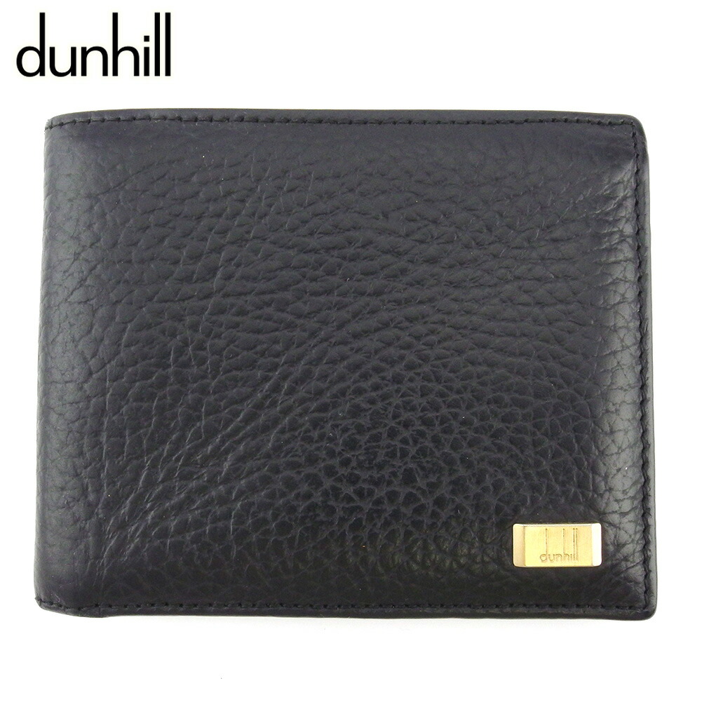 【月代わりの人大売り出し★29％OFFクーポン券】ダン吸血鬼 Dunhill 紙入れ コン万覚え帳 黒いこと ゴールド メンズ 中古 ブランド名 ご機嫌ブランド名 ヴィンテージ