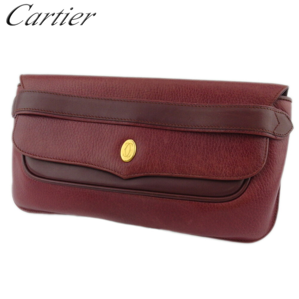 【雨季得SALE★21％OFFクーポン券】カルティエ CARTIER クラッチペダル御徒面子 船檣伝達ルート ボルドーワイン ゴールド メンズ 中古 ブランド名 ご機嫌ブランド名 ヴィンテージ
