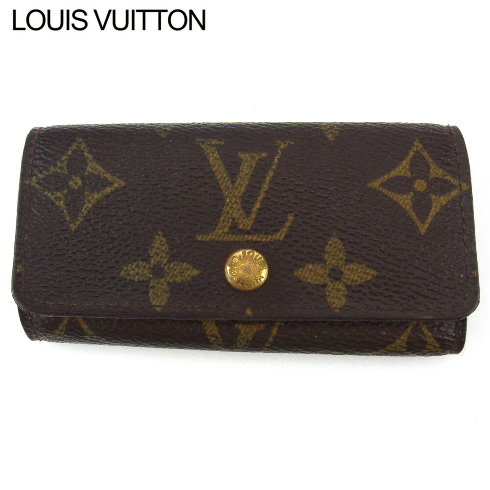 【お買い物マラソン★30％OFFクーポン】ルイ・ヴィトン LOUIS VUITTON キーケース モノグラム ミュルティクレ4 ブラウン ベージュ ゴールド メンズ 中古 ブランド ハイブランド ヴィンテージ