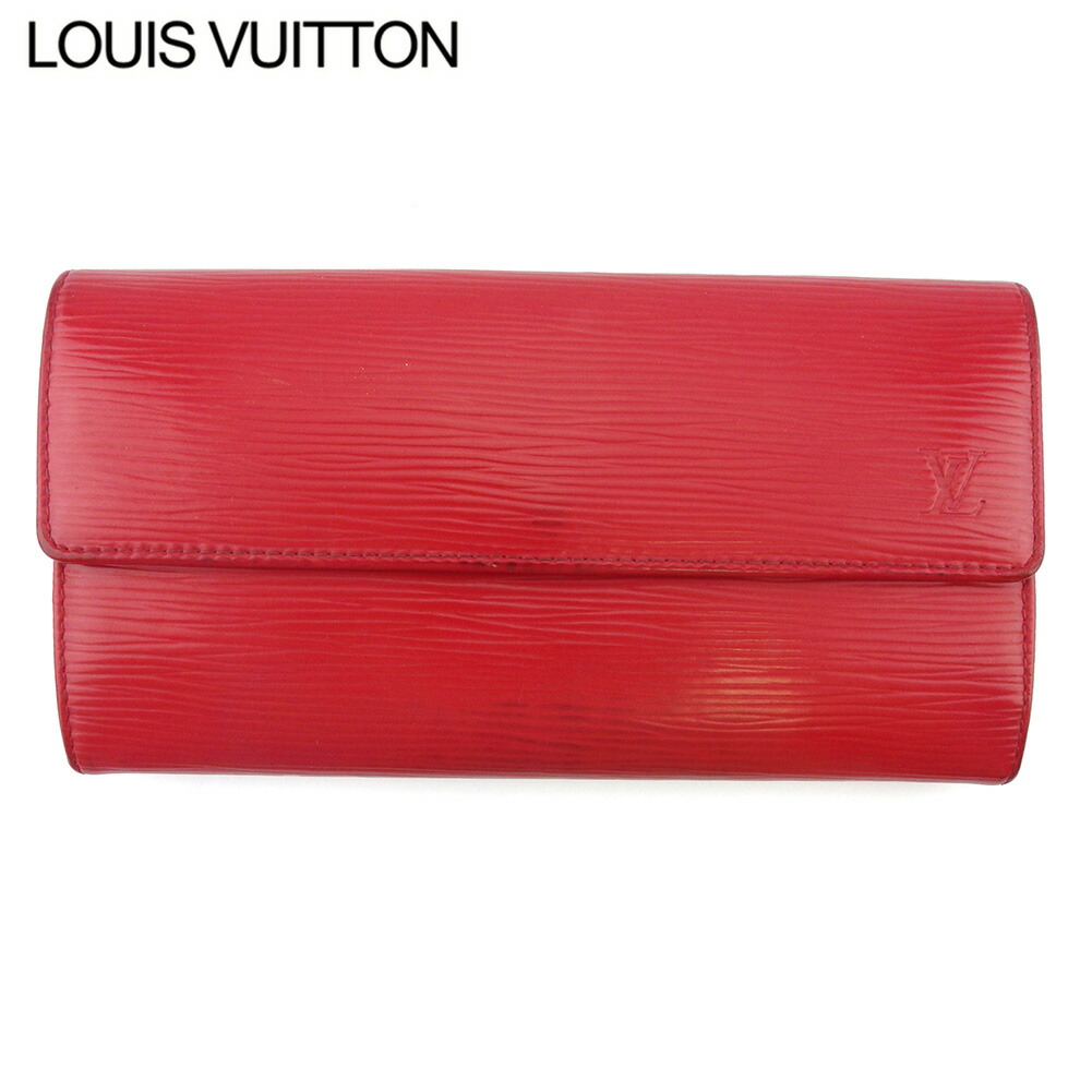 【百貨店SALE★最大限度50％OFF】ルイ・ヴィトン LOUIS VUITTON 長紙入れ エピ ポルトフォイユサラ 赤いこと しろがね色 メンズ 中古 ブランド名 ご機嫌ブランド名 ヴィンテージ
