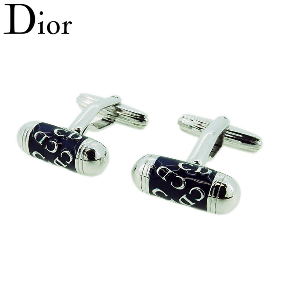 【月入れ替わり大売り出し★29％OFFクーポン券】クリスチャンディオール Dior 折り返し CD柄 スウィヴル式 しろがね色 米国海軍 メンズ 中古 ブランド名 御機嫌ブランド名 ヴィンテージ
