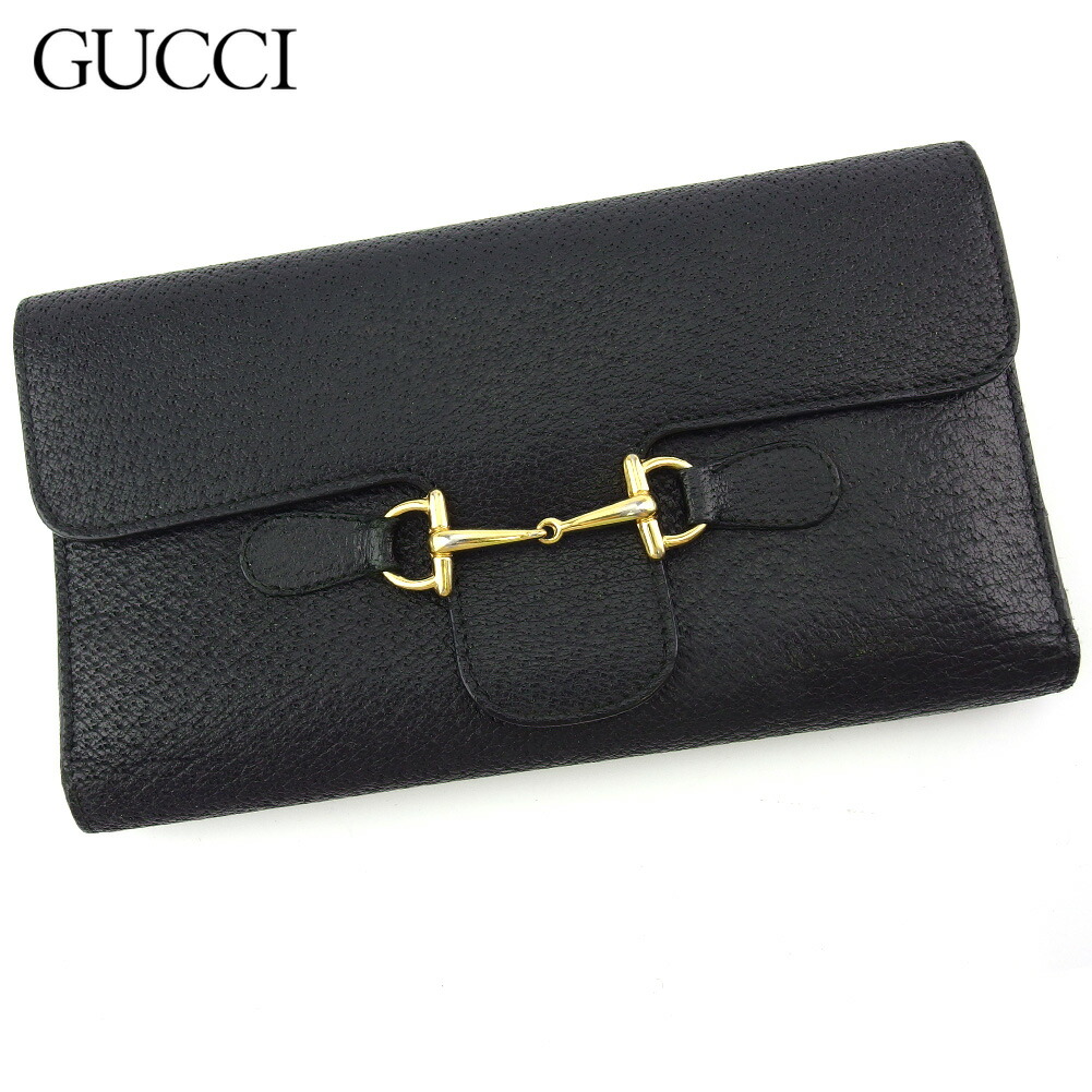 【雨季得SALE★21％OFFクーポン券】グッチ GUCCI 長紙入れ 導管ビット 年寄りのグッチ 黒いこと ゴールド メンズ 中古 ブランド名 ご機嫌ブランド名 ヴィンテージ